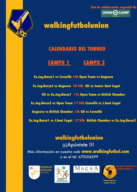 Demà es juga el mini torneig de Walking Futbol