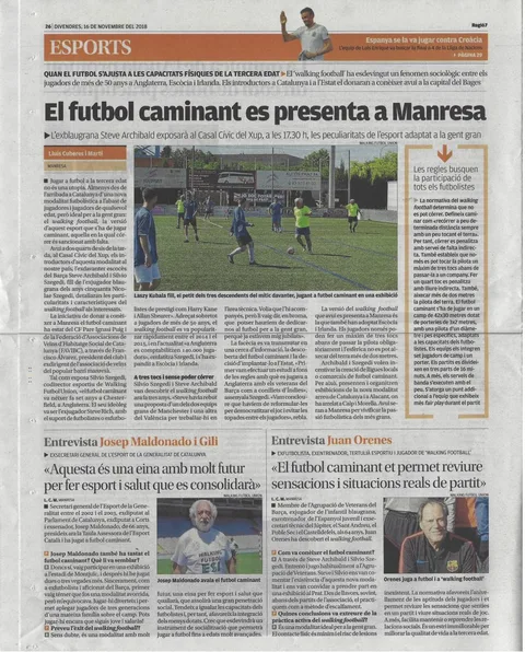 Presentation of Walking Futbol Union in Manresa