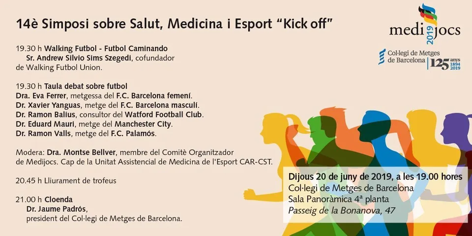 Walking Futbol Union-WAFU al Col.legi de Metges de Barcelona