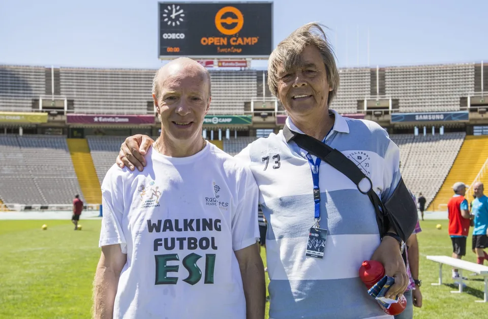 Presentation of Walking Futbol Union at the Olimpic Stadium