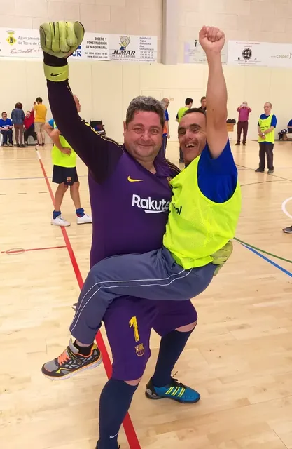 Two players celebrating a WABOL session together